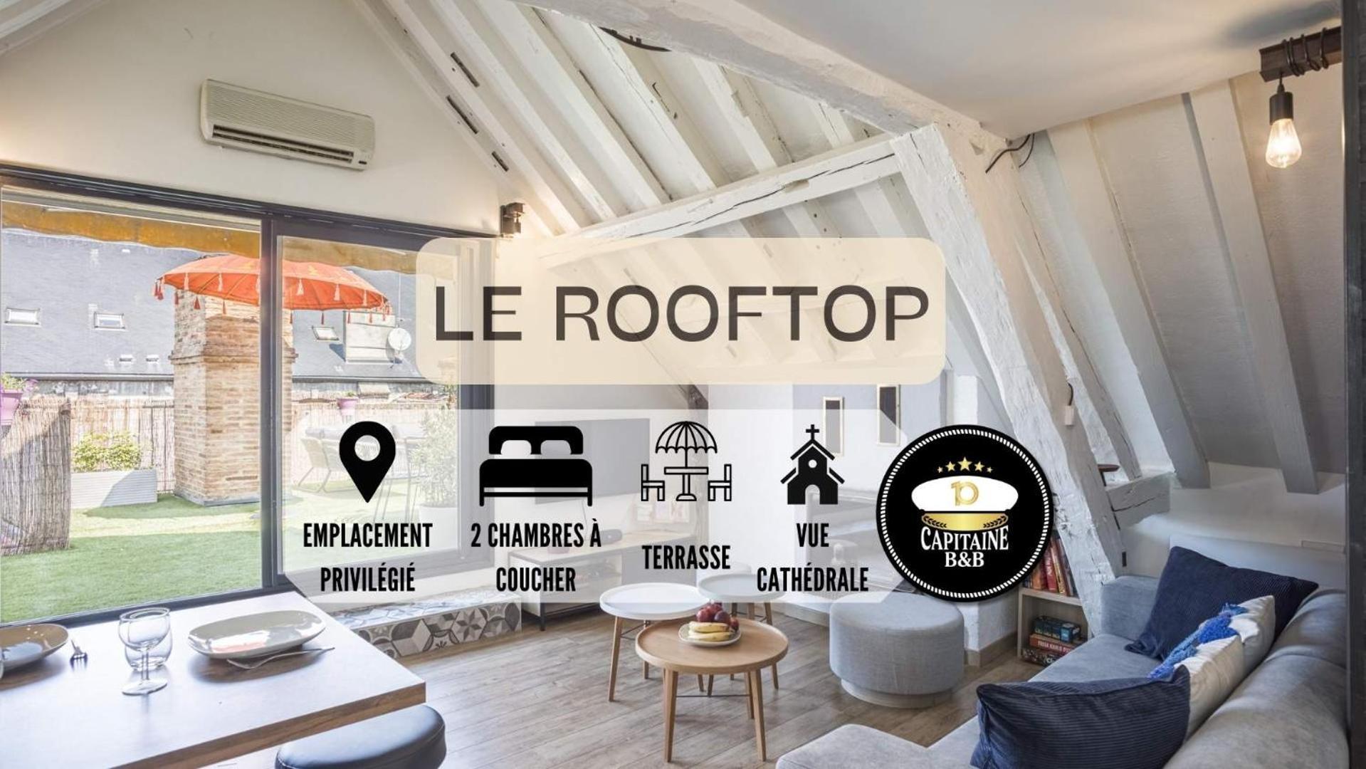 Le Rooftop - Vue Cathedrale - Climatisation 特鲁瓦 外观 照片